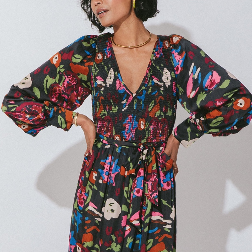 🌺 Cleobella Juliette Floral Ankle Dress Multicolor 🌺